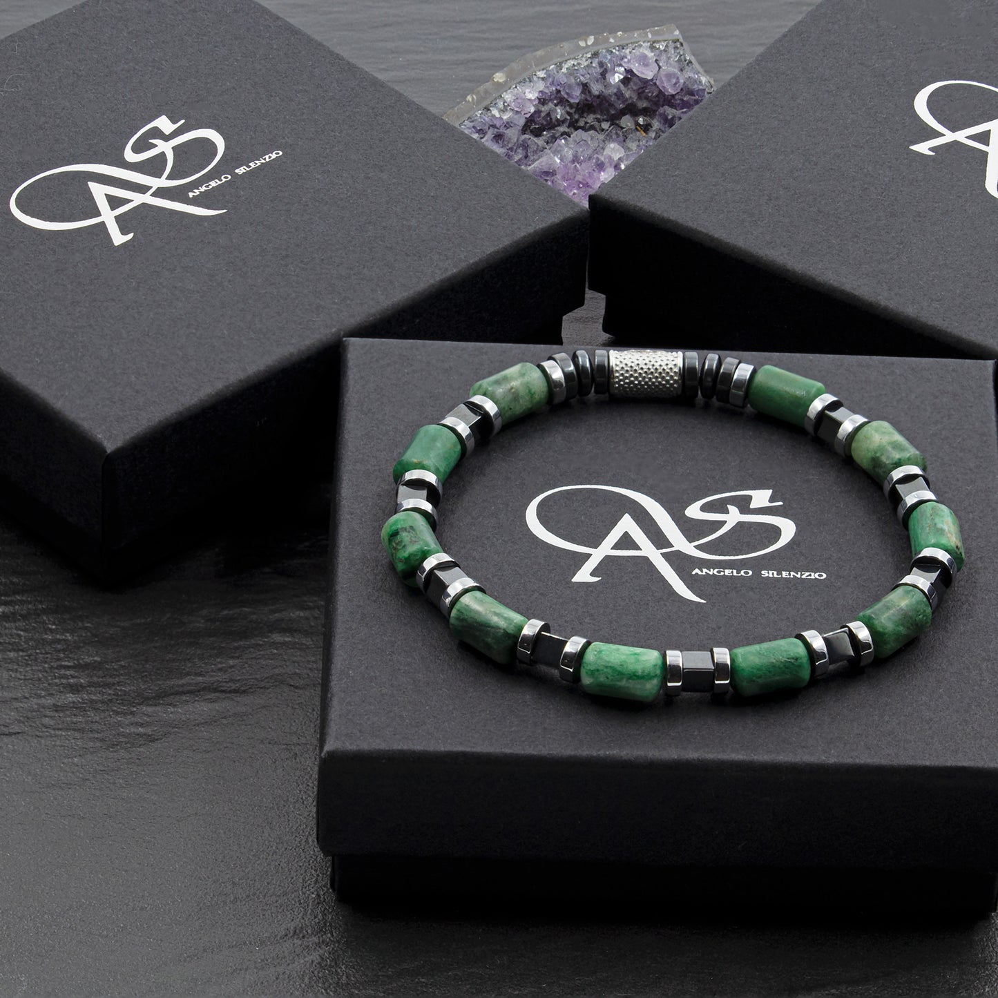 African Green Jade Perlen 6mm Cube Silver 925 Sterling Silber