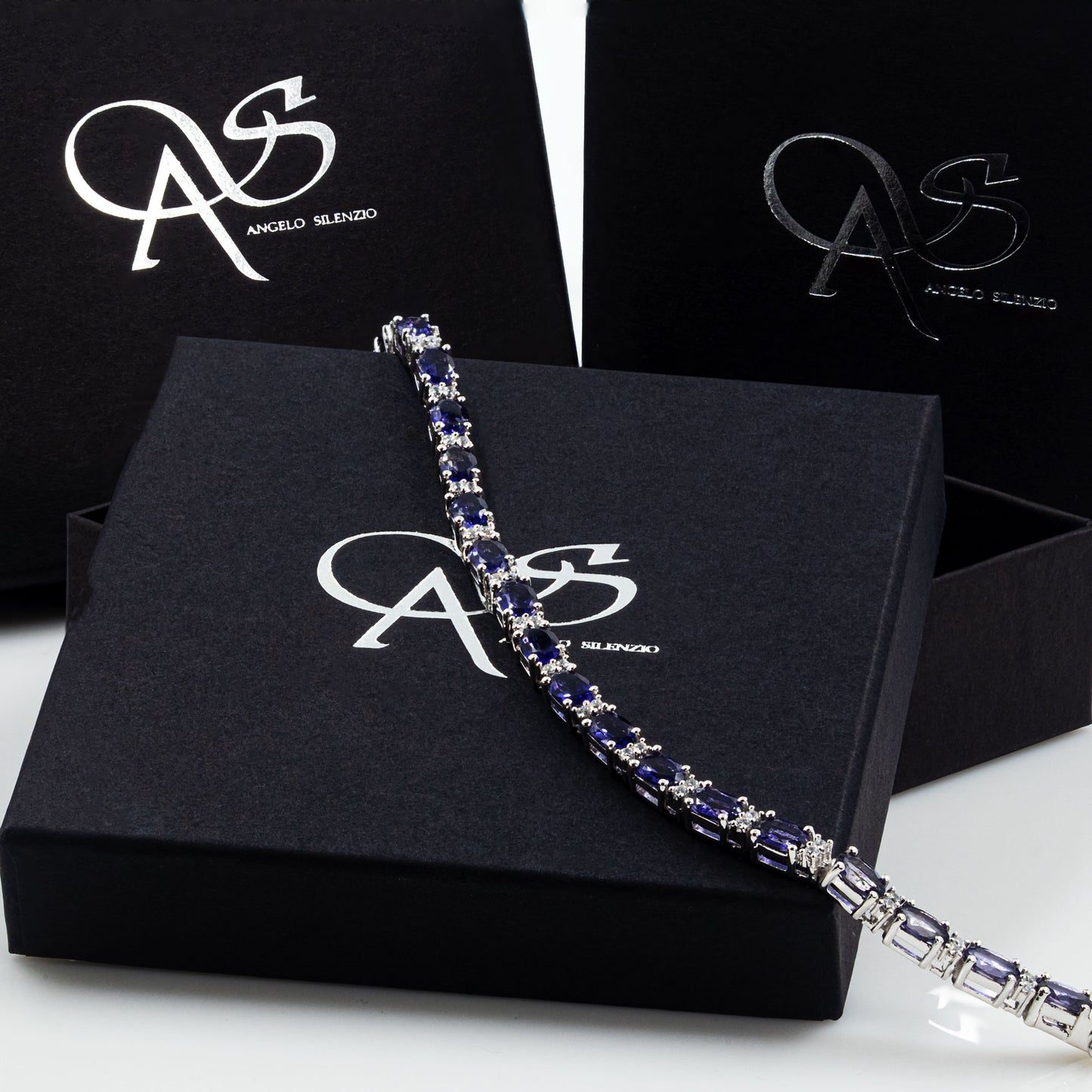 925 Sterling Silber Lolith Edelstein AAA Armband