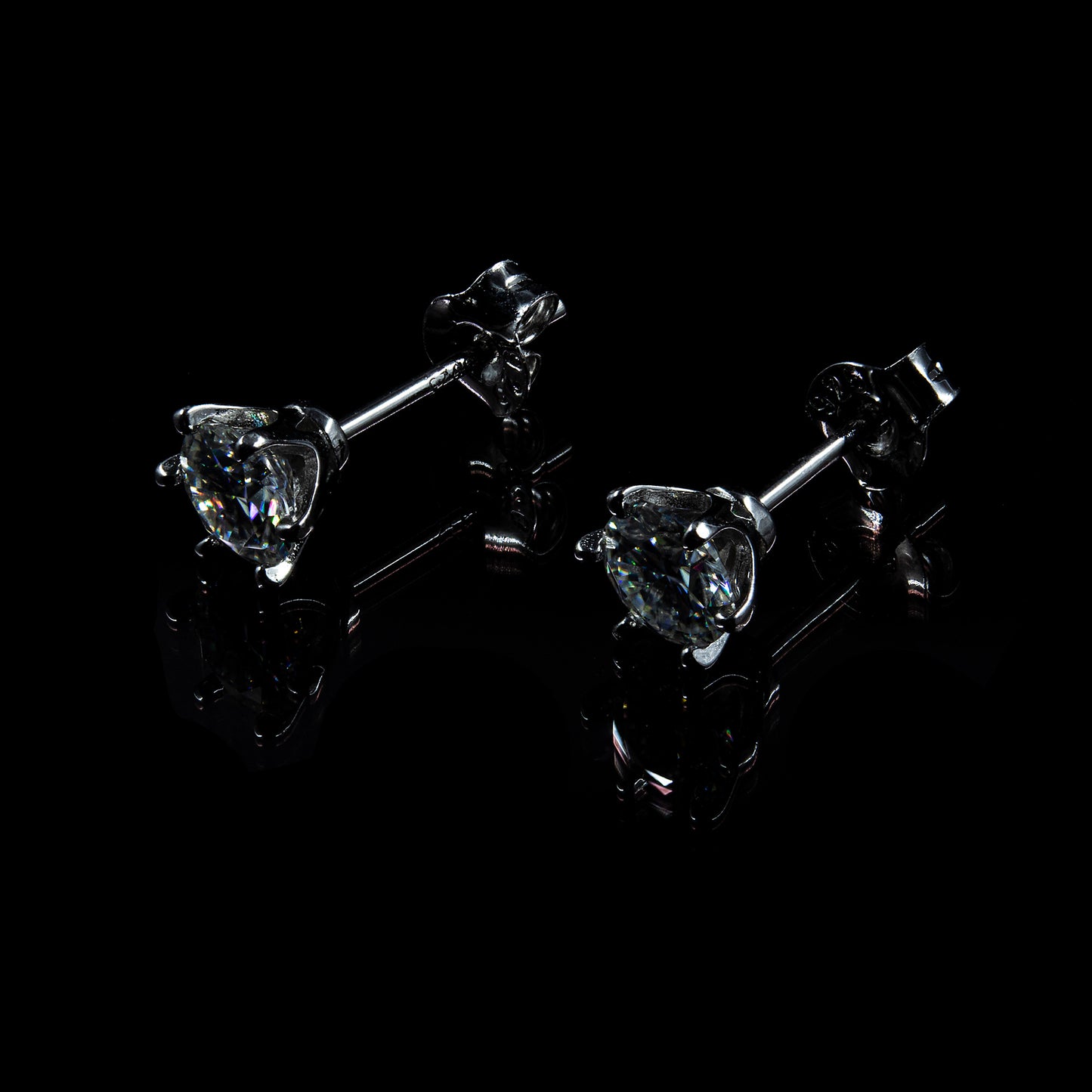 Ohrring 925 Sterling Silber Moissanit Diamant 0,5 Karat