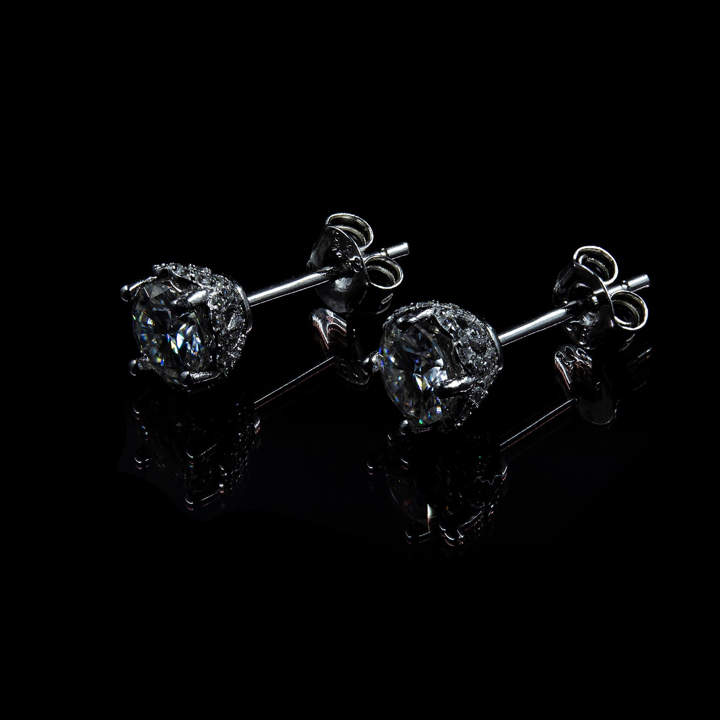 Ohrring 925 Sterling Silber Moissanit Diamant 0,5 Karat Zirkonia