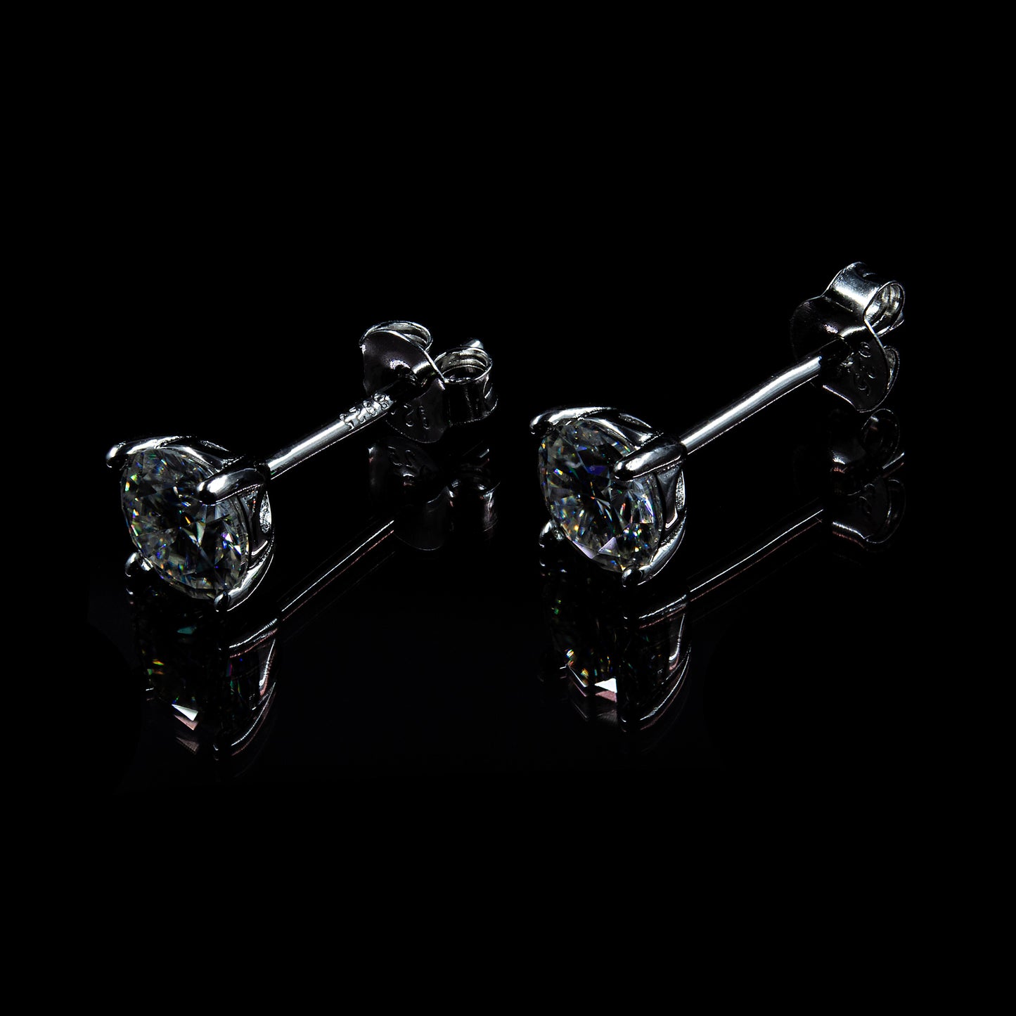 Ohrring 925 Sterling Silber Moissanit Diamant 0,5 Karat