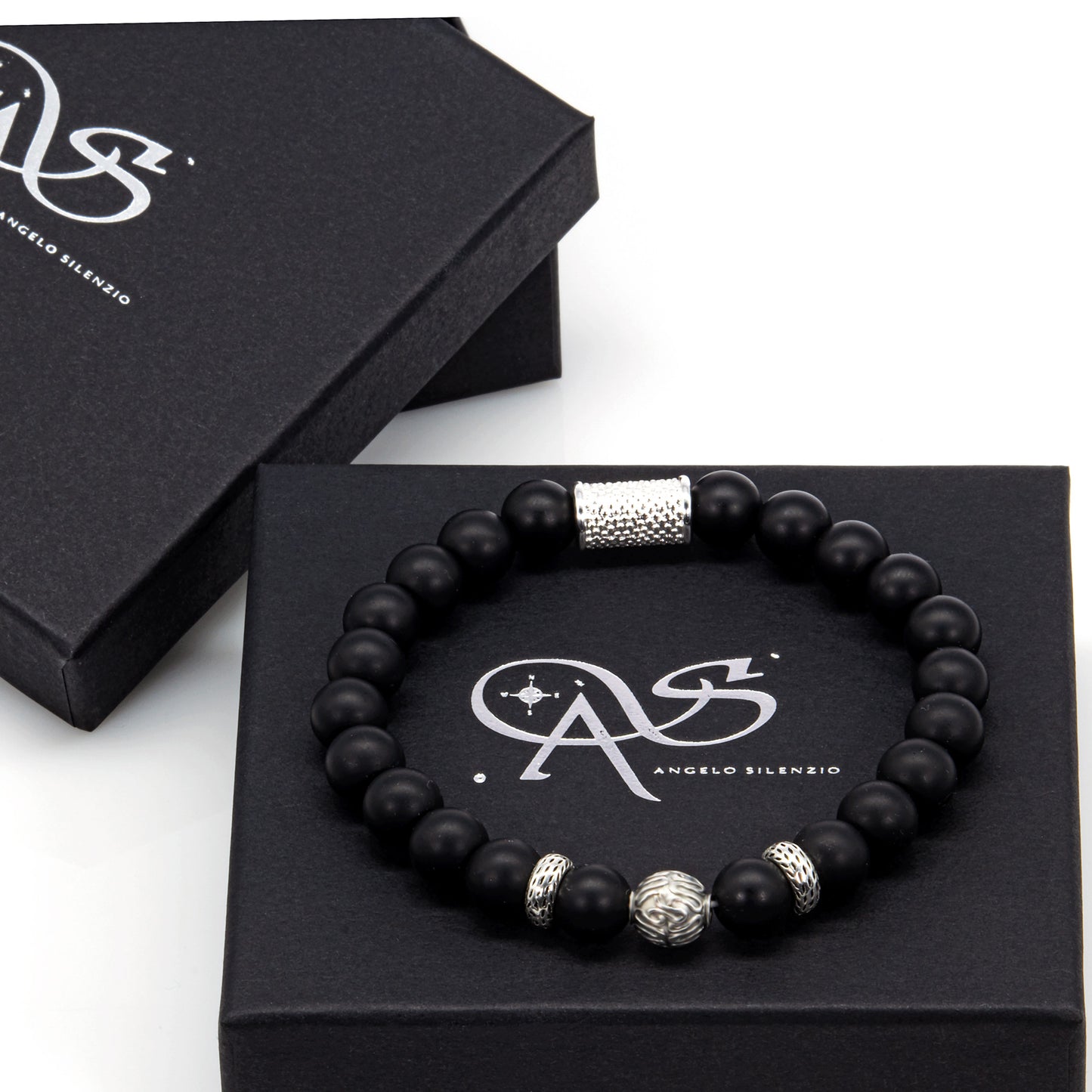 Onyx Matt Perlen Carlo 925 Sterling Silber