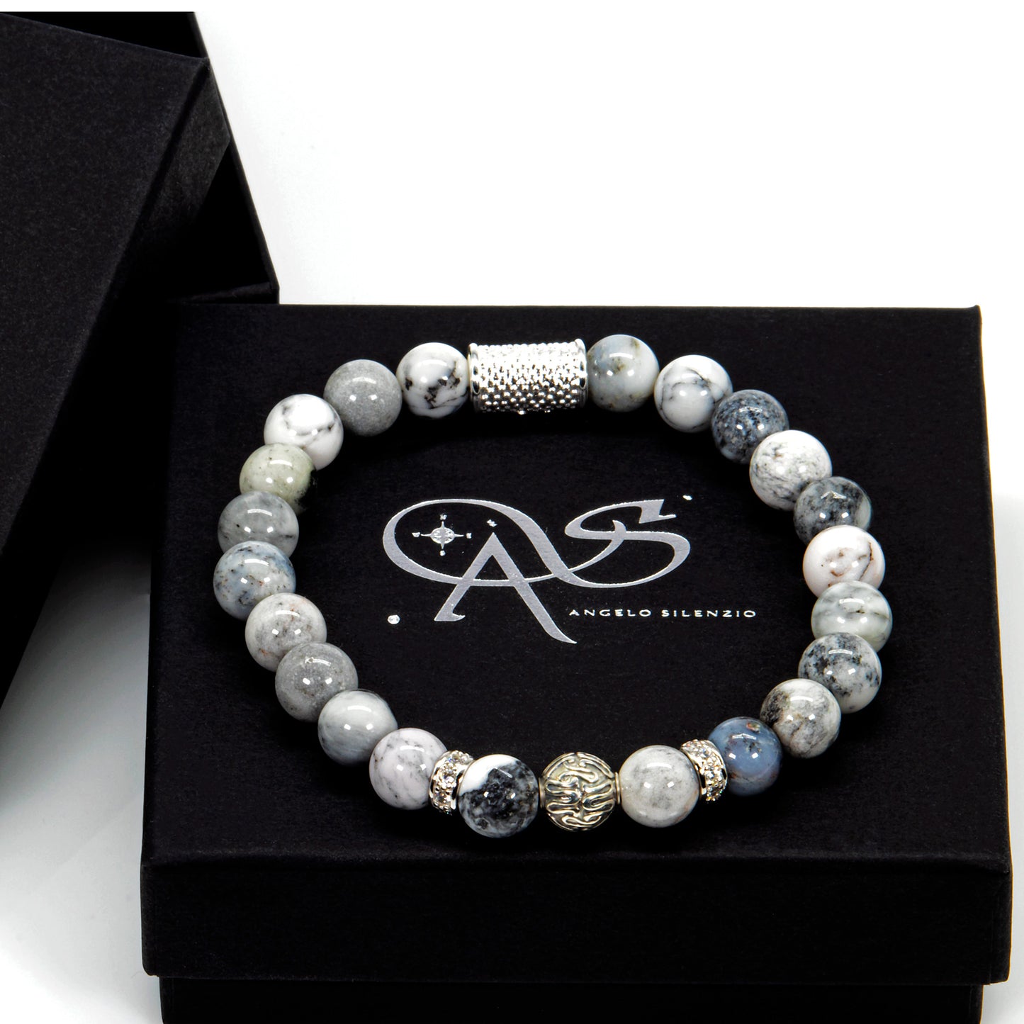 Achat Perlen Toto 925 Sterling Silber