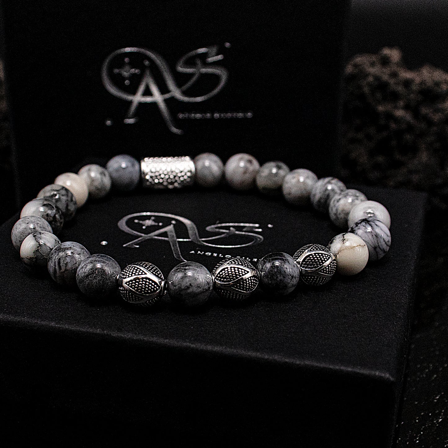 Achat Perlen Excelsior Silver 925 Sterling Silber