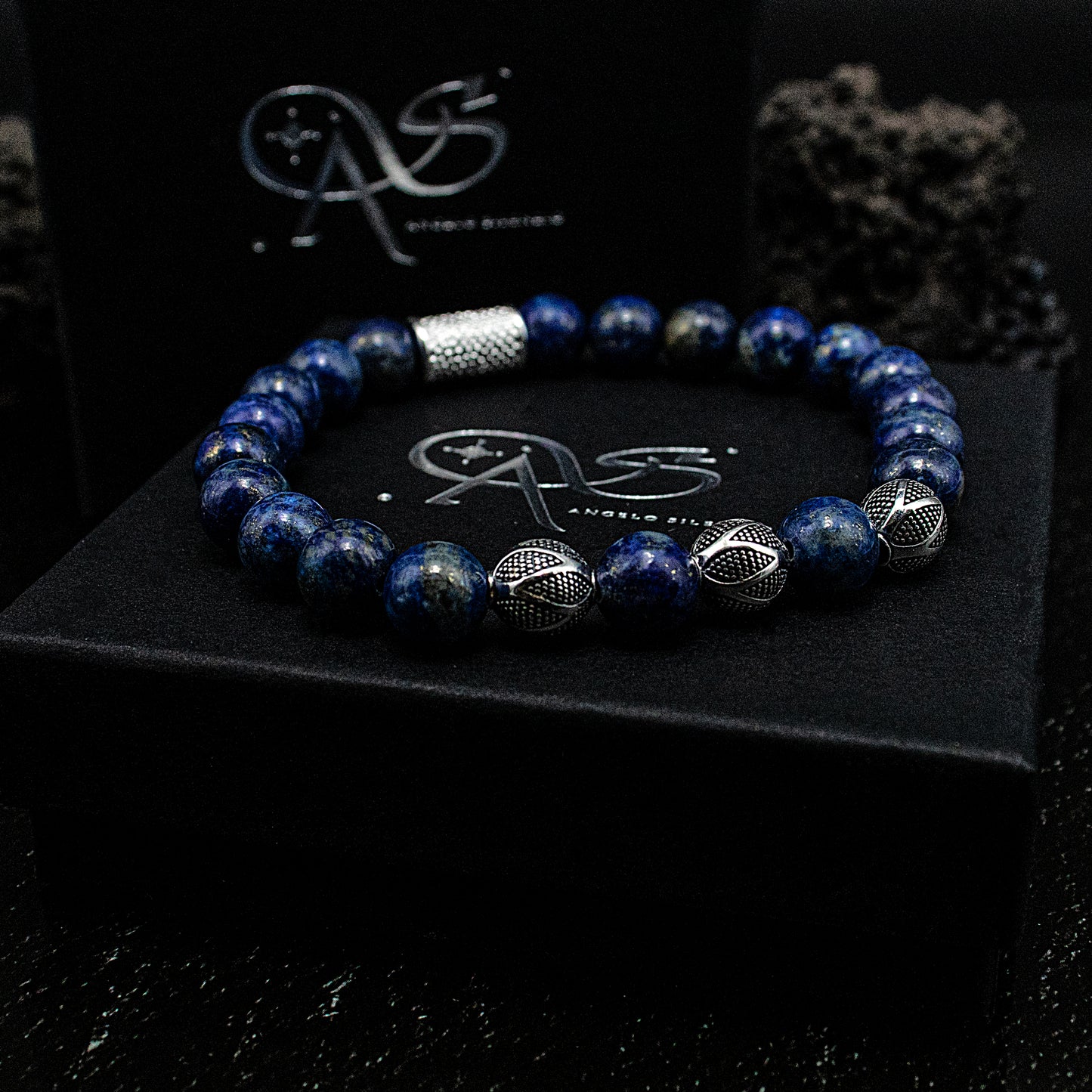 Lapislazuli Perlen Excelsior Silver 925 Sterling Silber
