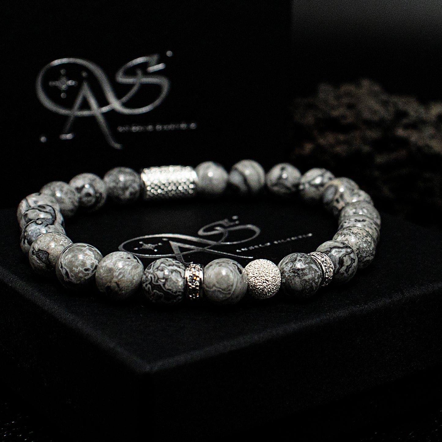 Jaspis Luna 925 Sterling Silber