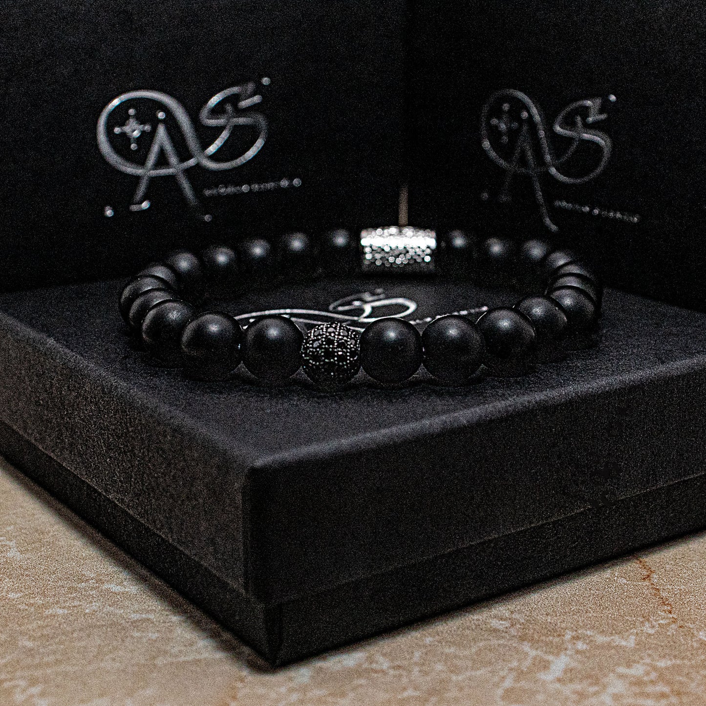 Onyx Perlen Matt Royal Beads 925 Sterling Silber
