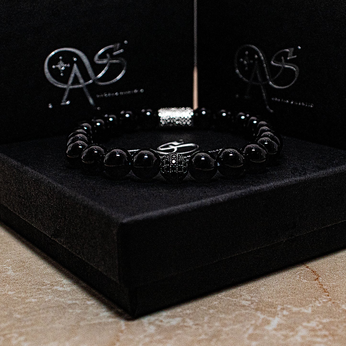 Onyx Perlen Royal Beads 925 Sterling Silber