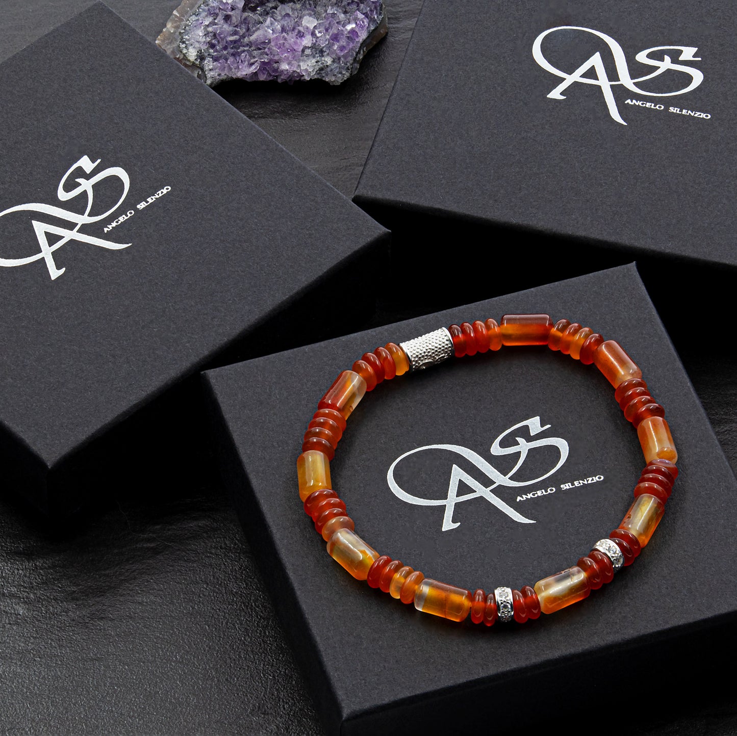 Red Agate Perlen 6mm Disk Z 925 Sterling Silber