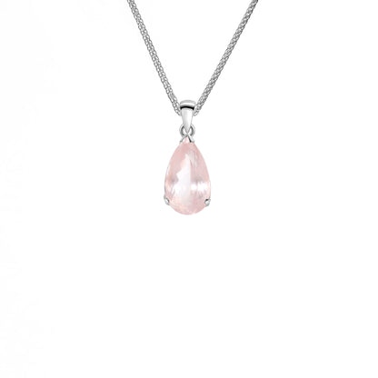 Rosenquarz 925 Sterling Silber Top Anhänger