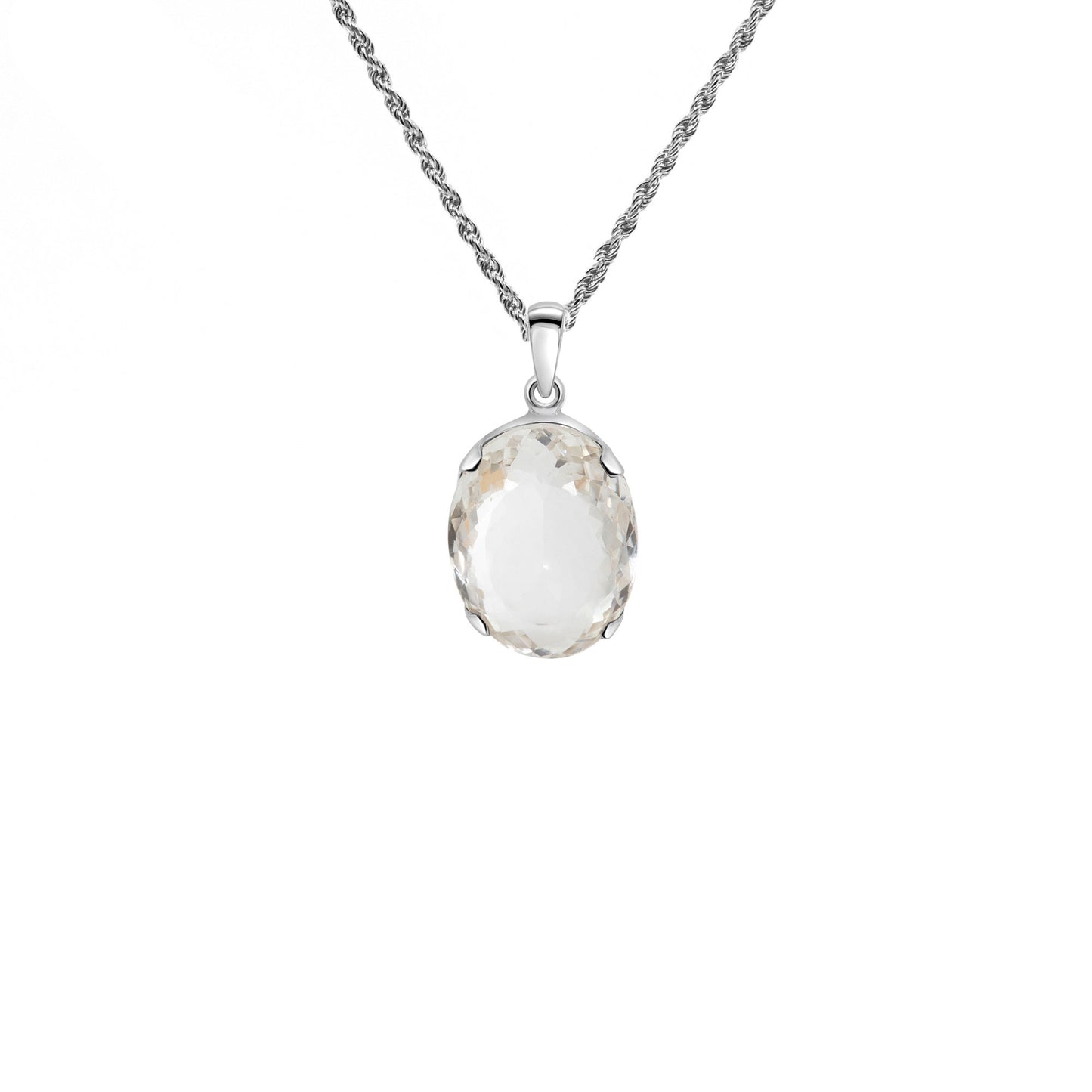 Bergkristall 925 Sterling Silber Anhänger