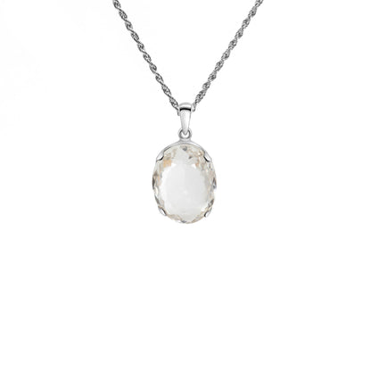Bergkristall 925 Sterling Silber Anhänger