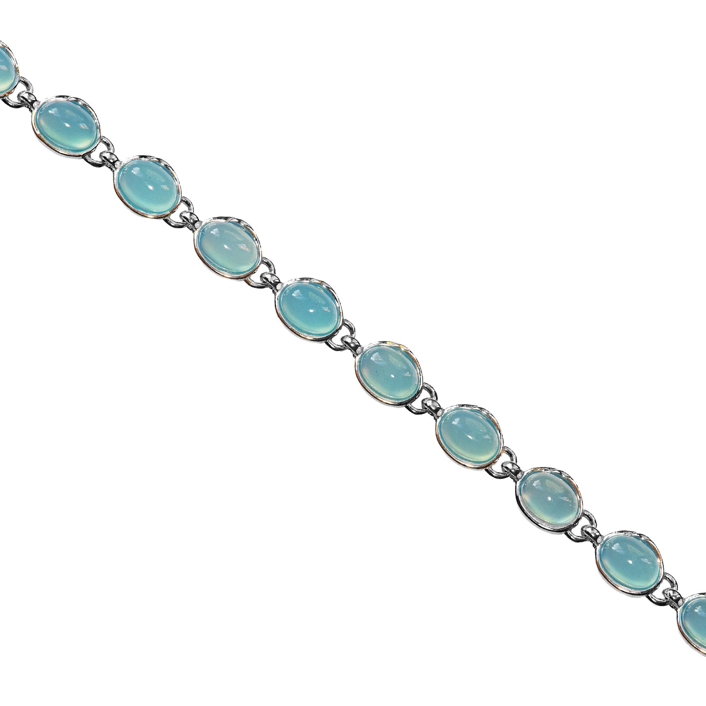 925 Sterling Silber Chalcedon Edelstein Armband