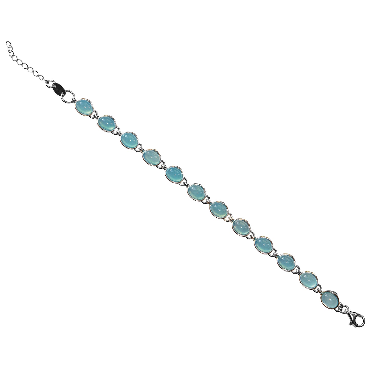 925 Sterling Silber Chalcedon Edelstein Armband