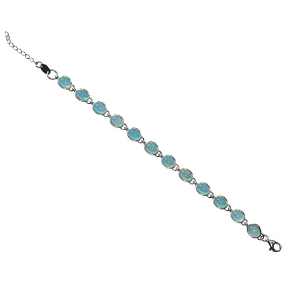 925 Sterling Silber Chalcedon Edelstein Armband