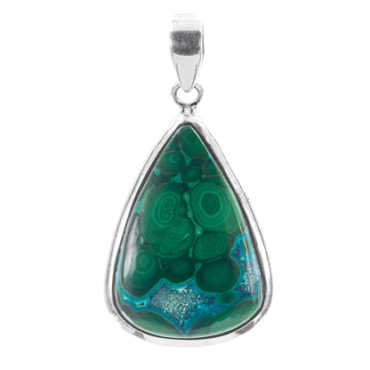Chrysocolla 925 Sterling Silber Anhänger