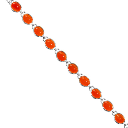 925 Sterling Silber Karneol Edelstein Armband