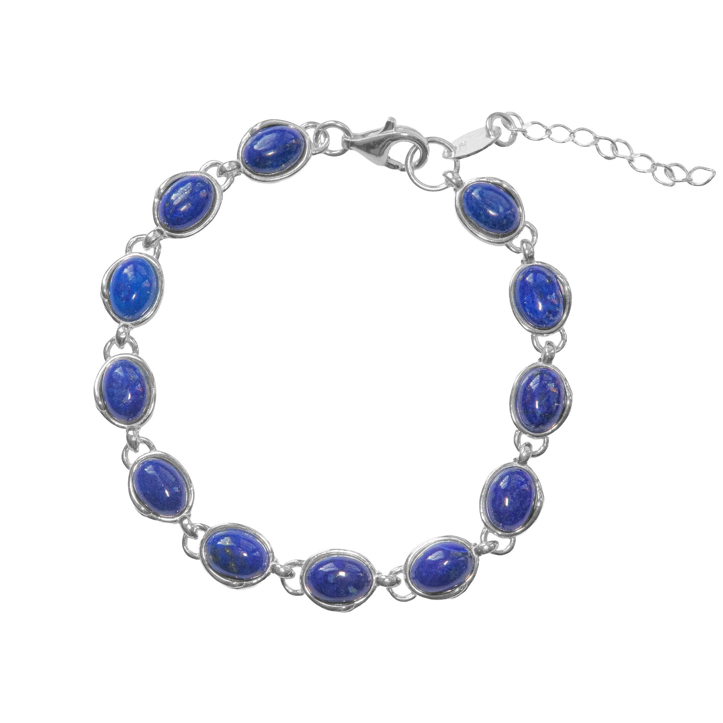 925 Sterling Silber Lapislazuli Edelstein Armband