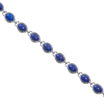 925 Sterling Silber Lapislazuli Edelstein Armband