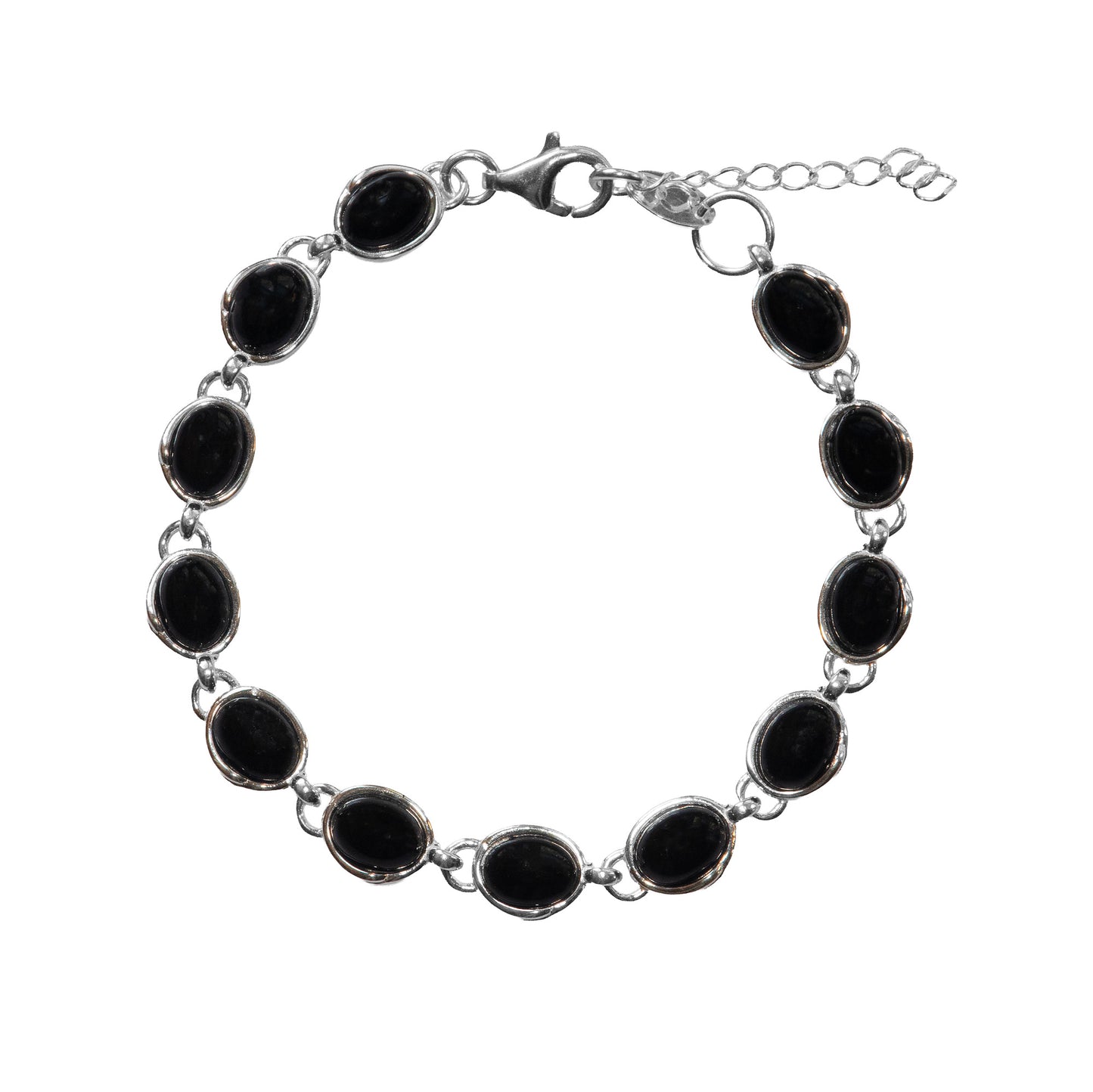 925 Sterling Silber Onyx Edelstein Armband
