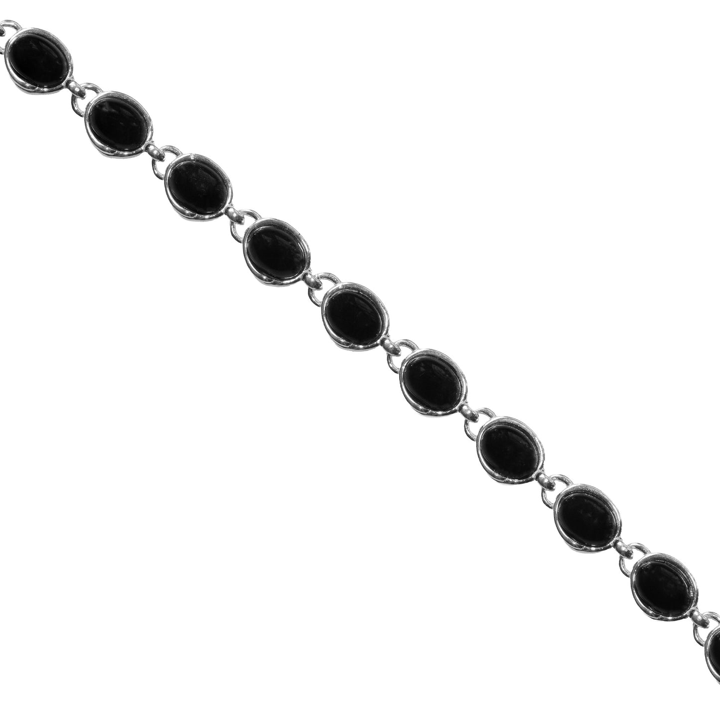 925 Sterling Silber Onyx Edelstein Armband
