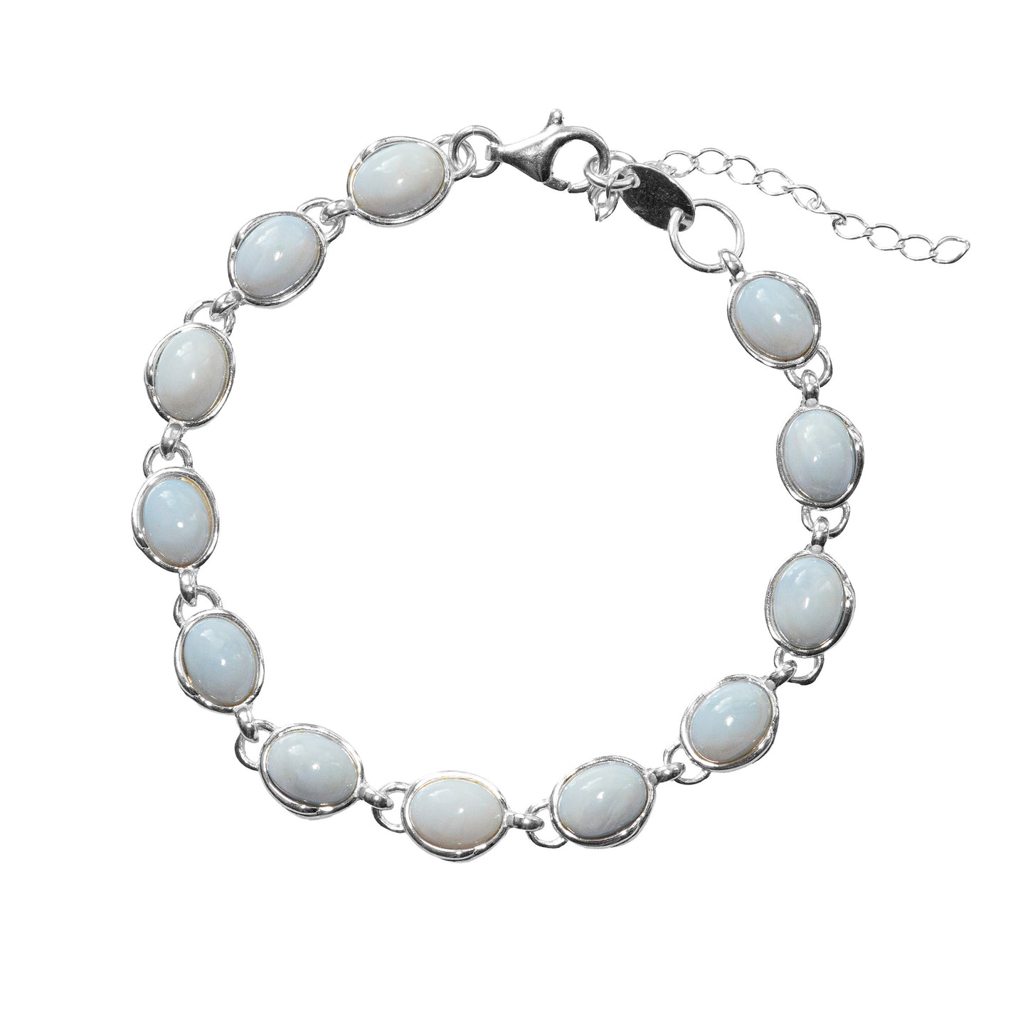 925 Sterling Silber Peru Opal Edelstein Armband