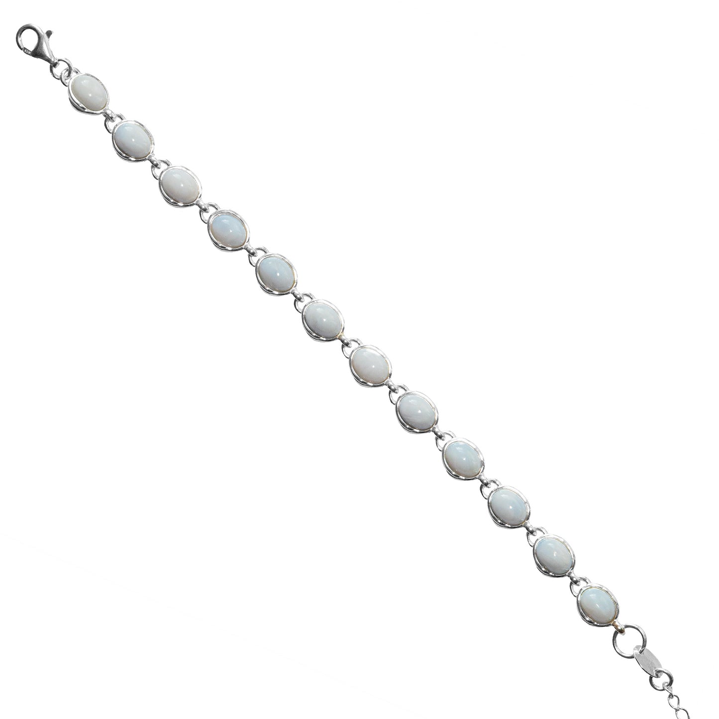 925 Sterling Silber Peru Opal Edelstein Armband