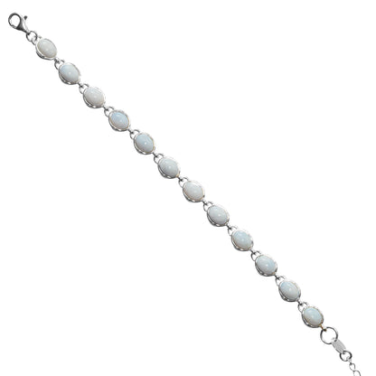 925 Sterling Silber Peru Opal Edelstein Armband