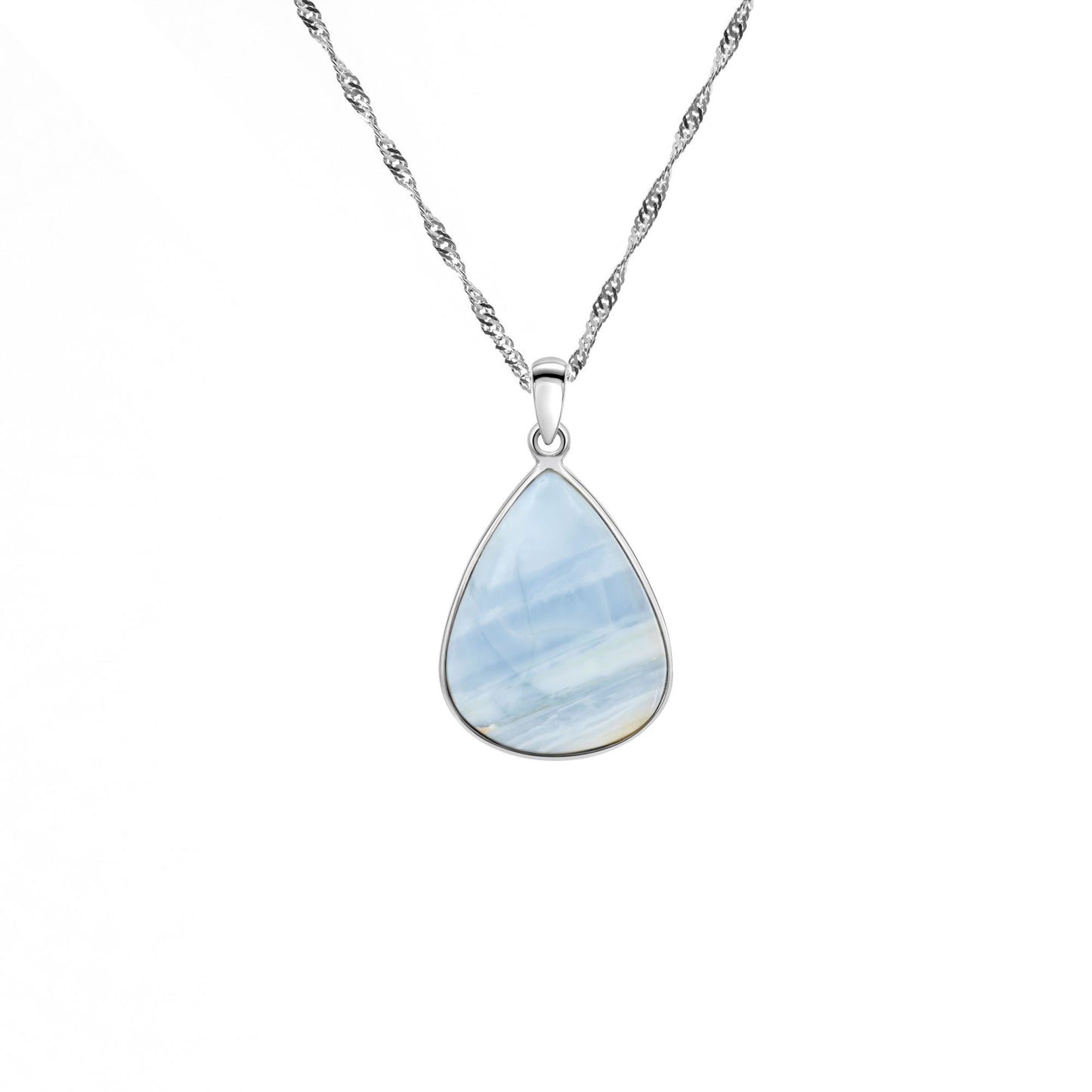 Blau Opal 925 Sterling Silber Anhänger