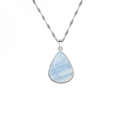 Blau Opal 925 Sterling Silber Anhänger