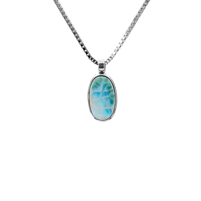 Larimar 925 Sterling Silber Anhänger