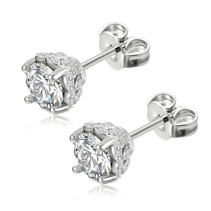Ohrring 925 Sterling Silber Moissanit Diamant 0,5 Karat Zirkonia