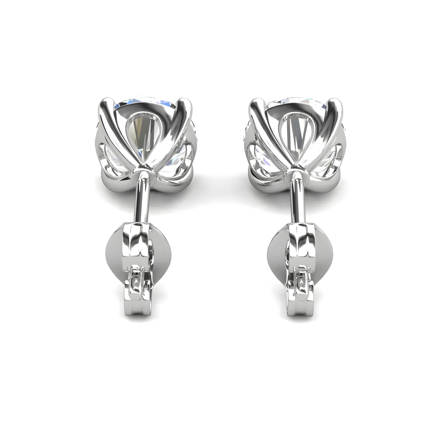 Ohrring 925 Sterling Silber Moissanit Diamant 0,5 Karat