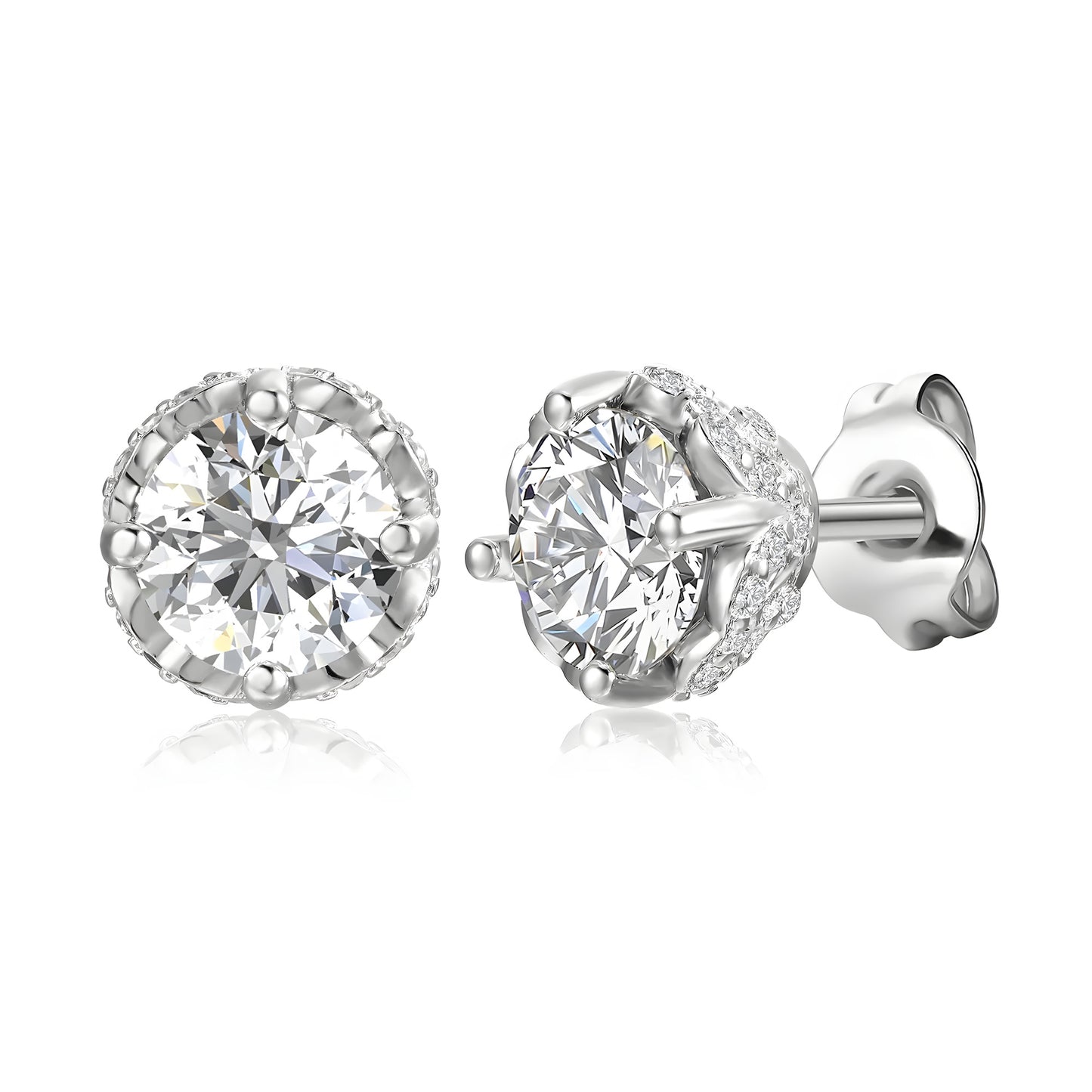 Ohrring 925 Sterling Silber Moissanit Diamant 0,5 Karat Zirkonia