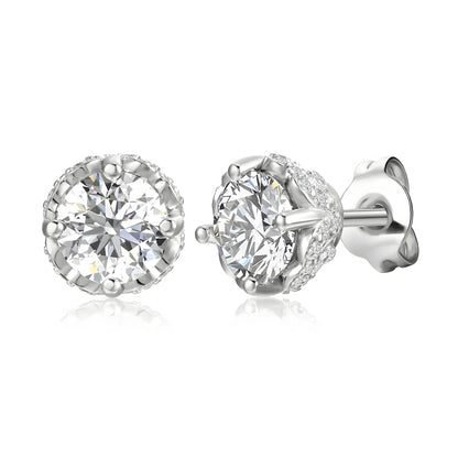 Ohrring 925 Sterling Silber Moissanit Diamant 0,5 Karat Zirkonia
