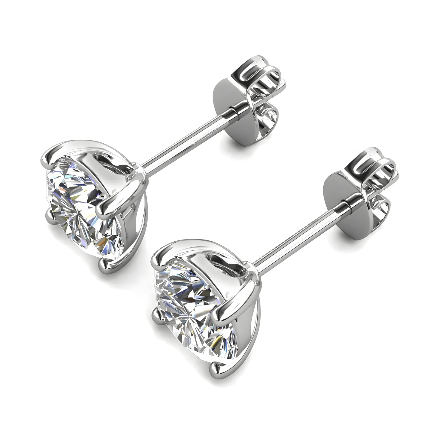 Ohrring 925 Sterling Silber Moissanit Diamant 0,5 Karat