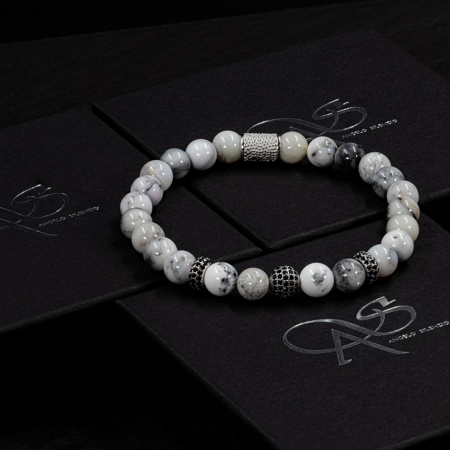 Achat SilverLine Zirkon 8mm R 925 Sterling Silber Rohdiniert