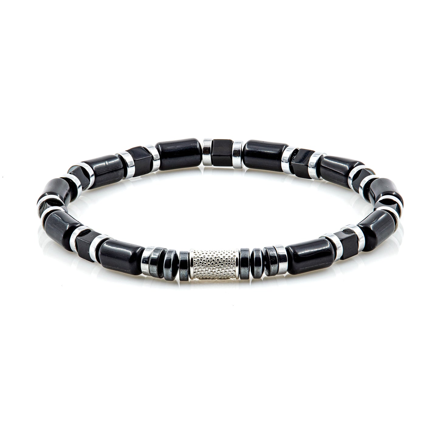 Black Achat Perlen 6mm Cube Silver925 Sterling Silber