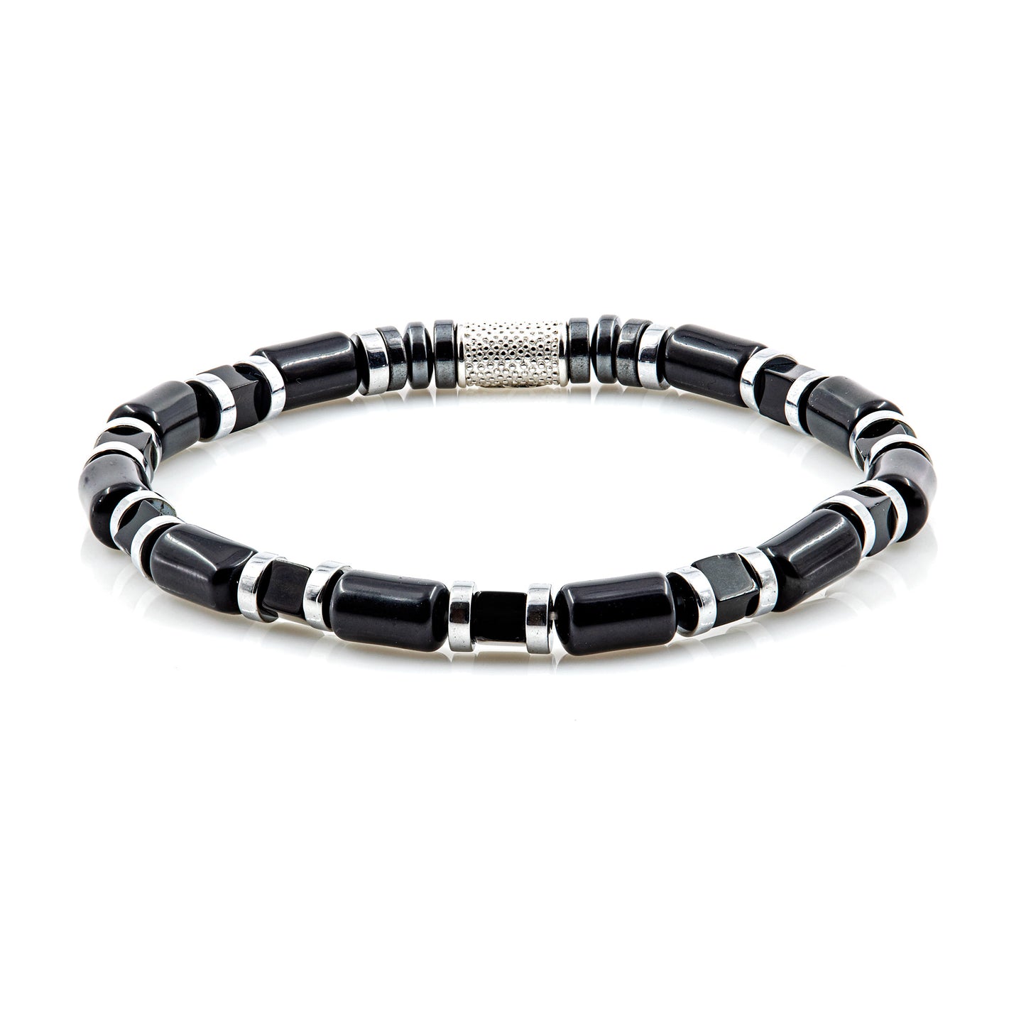 Black Achat Perlen 6mm Cube Silver925 Sterling Silber