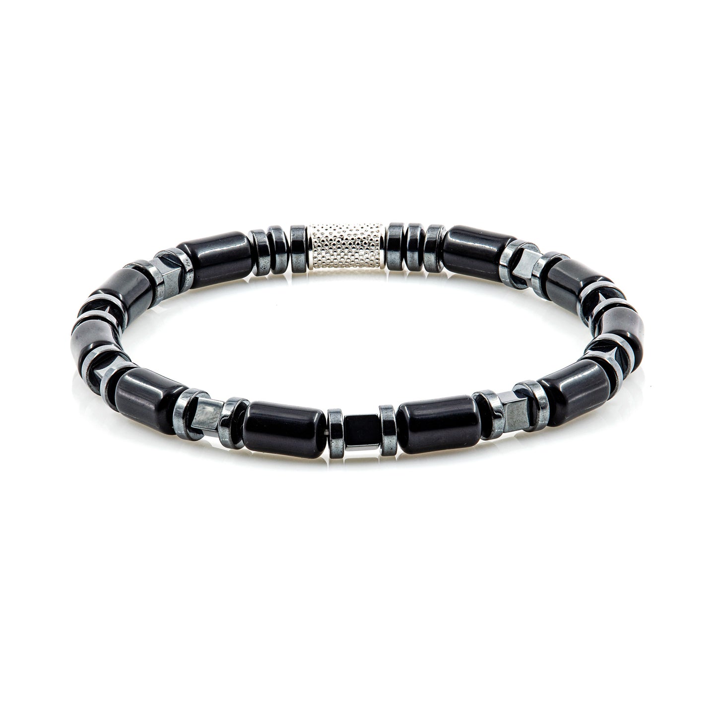 Black Achat Perlen 6mm Cube Black 925 Sterling Silber