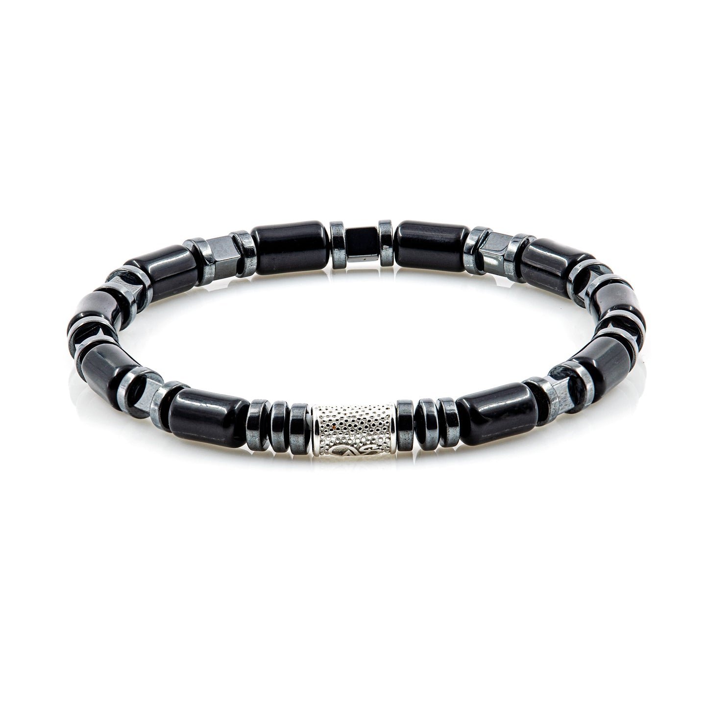 Black Achat Perlen 6mm Cube Black 925 Sterling Silber