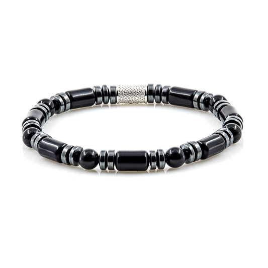 Black Achat Perlen 6mm 925 Sterling Silber