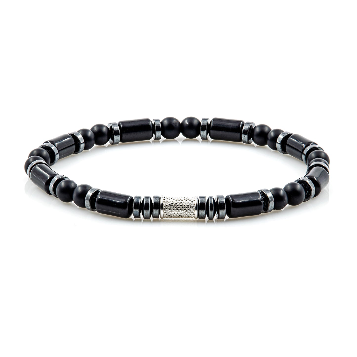 Black Achat Perlen 6mm Pearl Matt 925 Sterling Silber
