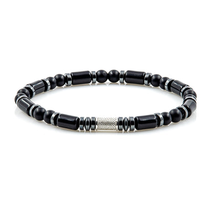 Black Achat Perlen 6mm Pearl Matt 925 Sterling Silber