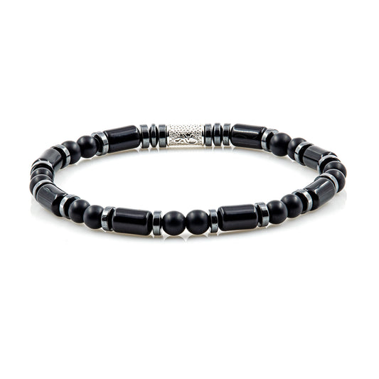 Black Achat Perlen 6mm Pearl Matt 925 Sterling Silber
