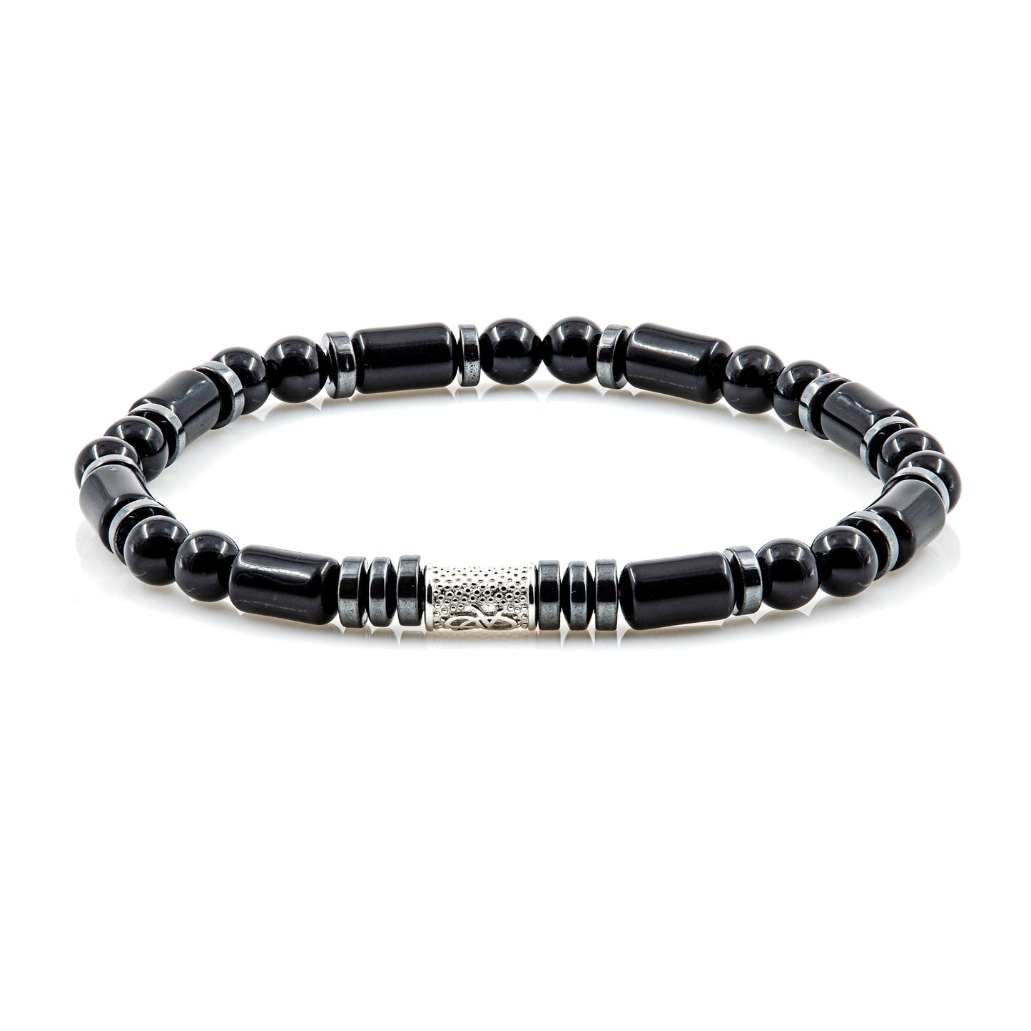 Black Achat Perlen 6mm Pearl 925 Sterling Silber
