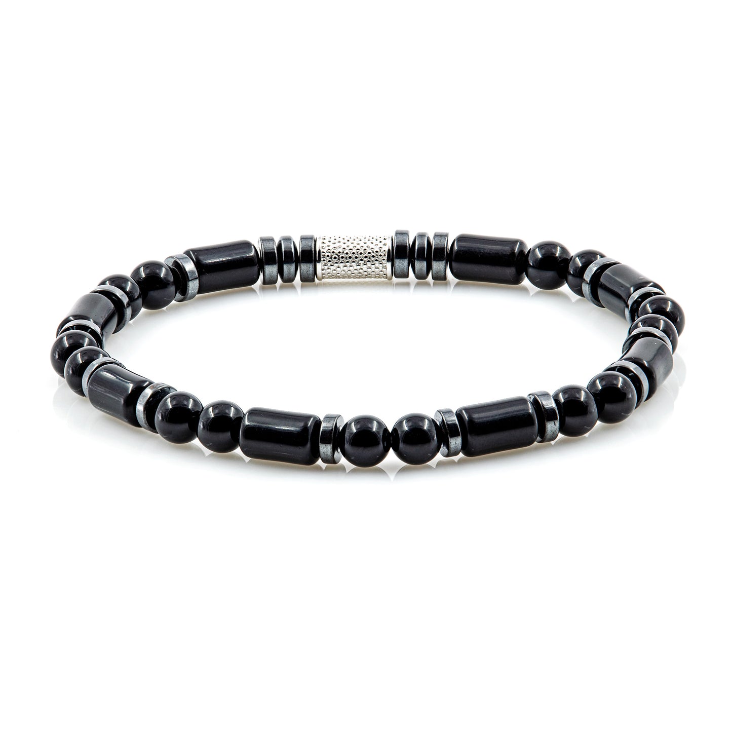 Black Achat Perlen 6mm Pearl 925 Sterling Silber