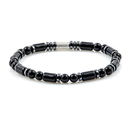 Black Achat Perlen 6mm Pearl 925 Sterling Silber