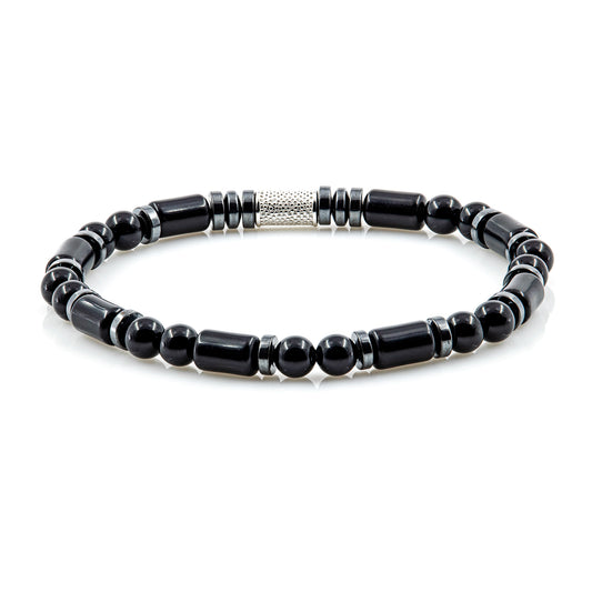 Black Achat Perlen 6mm Pearl 925 Sterling Silber