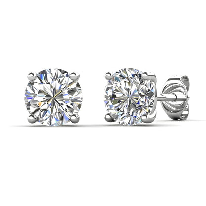 Ohrring 925 Sterling Silber Moissanit Diamant 0,5 Karat